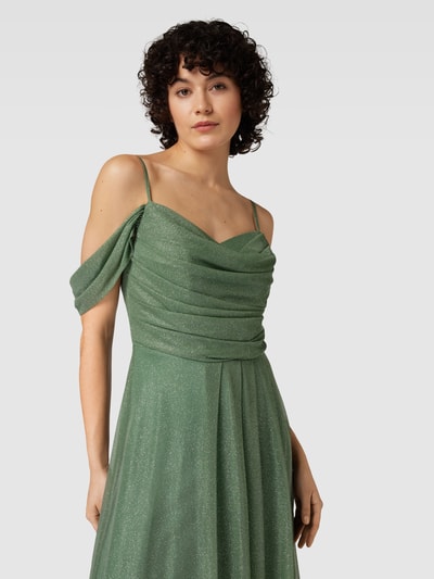 TROYDEN COLLECTION Abendkleid mit Raffungen Mint 3