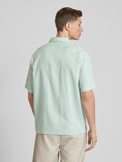 MCNEAL Tailored fit vrijetijdsoverhemd met reverskraag Lichtturquoise - 5