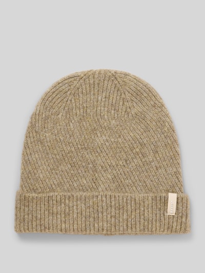 Barts Gebreide muts met labeldetail, model 'Kirinda' Olijfgroen - 1