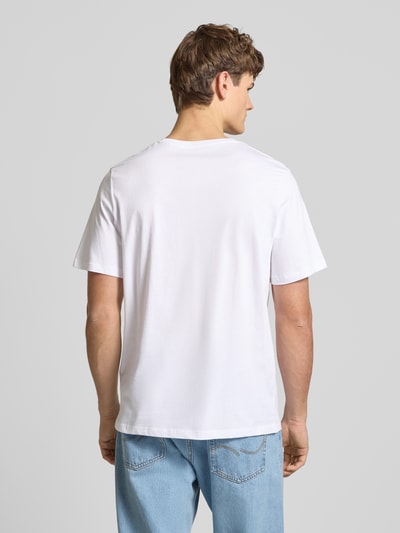 JACK & JONES T-Shirt mit Label-Print Modell 'CORP' Weiss 5