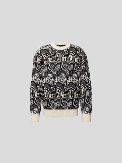 Roberto Collina Pullover mit Strickmuster Schwarz 2