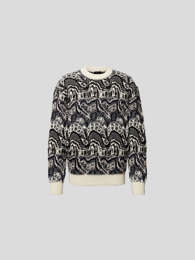 Roberto Collina Pullover mit Strickmuster Black 2