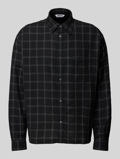 WEEKDAY Oversized Freizeithemd aus Viskose-Baumwoll-Mix mit Leinen-Anteil Black 2