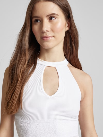 Guess Crop Top mit Neckholder Weiss 3