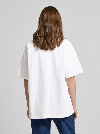 ANOTHER COTTON LAB Oversized T-Shirt mit Label-Print Modell 'Prendre Une Pause' Weiss 5