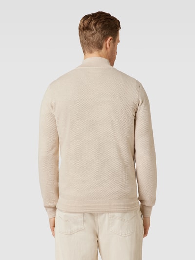 Tom Tailor Gebreid jack met structuurmotief Beige gemêleerd - 5