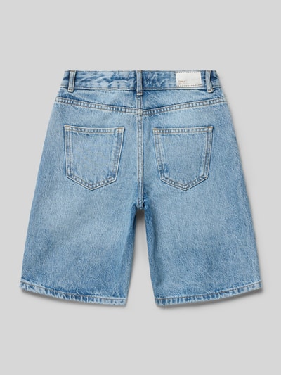 Produktfoto, Regular Fit Bermudas aus reiner Baumwolle Modell 'SONNY' von Only, Denim-Optik, Wide-Leg, High-Waist, Label-Patch, 5-Pocket-Design
