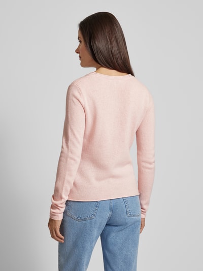 Tommy Hilfiger Pullover mit abgerundetem V-Ausschnitt Modell 'SOFT WOOL' Rosa 5