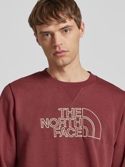 The North Face Sweatshirt mit Label-Stitching Modell 'DREW PEAK' Bordeaux 3