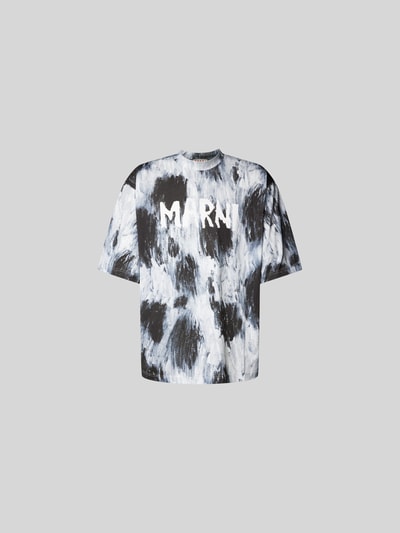 Marni T-Shirt mit Label-Print Mittelgrau 2