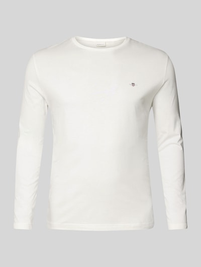 Gant Longsleeve mit Label-Stitching Offwhite 1