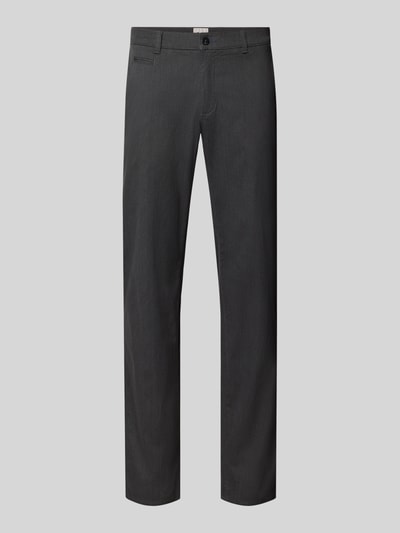Brax Slim Fit Hose mit Bügelfalten Modell 'Fabio' Anthrazit 1