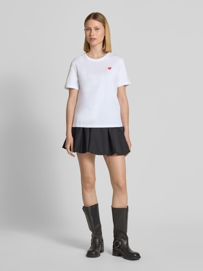 Vero Moda Regular Fit T-Shirt mit Motiv-Stitching Modell 'PAULINA' Weiss 1