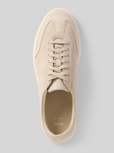 BOSS Low Top Sneakers aus Veloursleder Beige 3