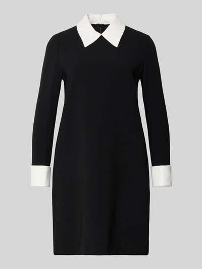 Max Mara Studio Tailliertes Cocktailkleid mit Kontrast Manschetten Modell 'BRAVO' Black 2