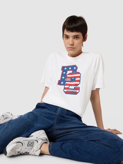 Dsquared2 T-Shirt mit Label-Print Weiss 3