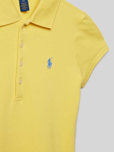 Polo Ralph Lauren Teens Poloshirt met labelstitching Lichtgeel - 2