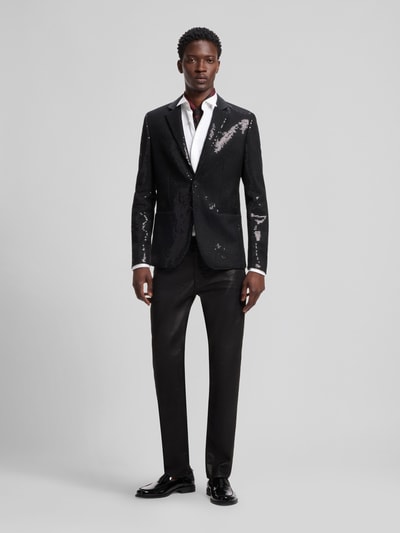 HUGO Slim Fit Jeans aus Baumwoll-Viskose-Mix Modell 'Hugo 708' Black 1