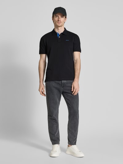 GANT Koszulka polo o kroju regular fit z wyhaftowanym logo Czarny 1
