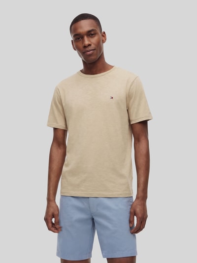 Tommy Hilfiger Regular Fit T-Shirt aus reiner Baumwolle Beige 4