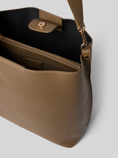 Seidenfelt Hobo Bag in Leder-Optik Modell 'Nelma' Khaki 5
