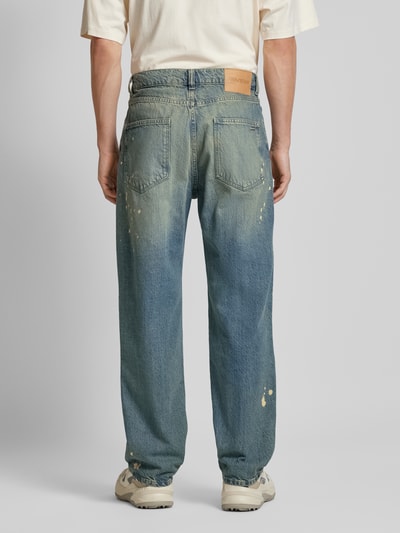 REVIEW Baggy jeans met vintage wassing en logo Blauw - 5