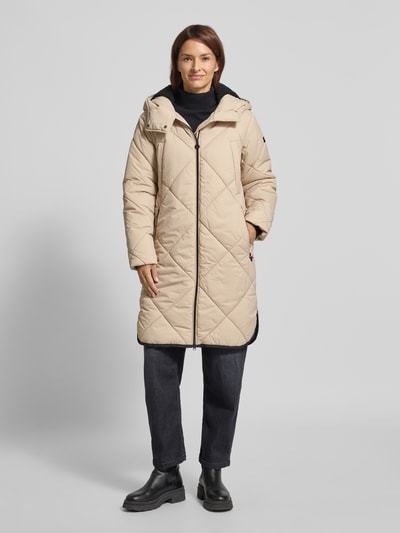 Frieda & Freddies Lange jas met doorgestikte naden, model 'Richelle' Beige - 4