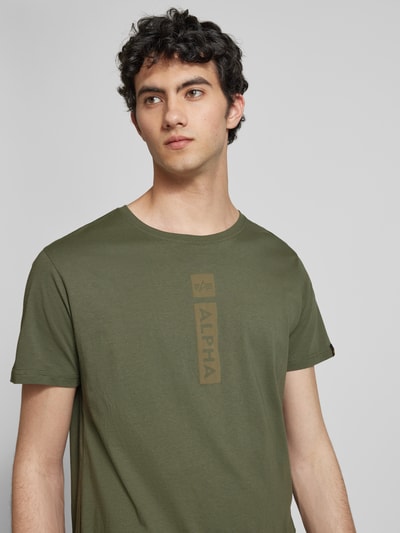 Alpha Industries T-Shirt aus reiner Baumwolle Oliv 3