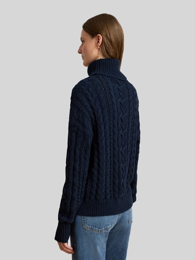 Lauren Ralph Lauren Pullover mit Rollkragen Zopfstrick Marine 5