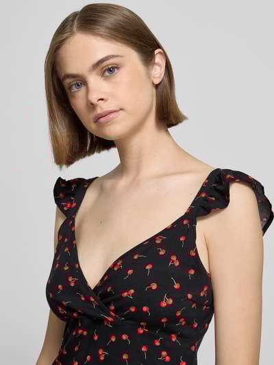 Only Slim Fit Crop Top aus reiner Viskose Modell 'NOVA LIFE' Black 3