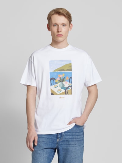 BLKVIS T-Shirt mit Motiv-Print Modell 'SOSTA' Weiss 4
