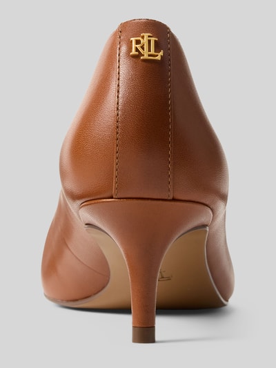Lauren Ralph Lauren Pumps aus echtem Leder Cognac 4