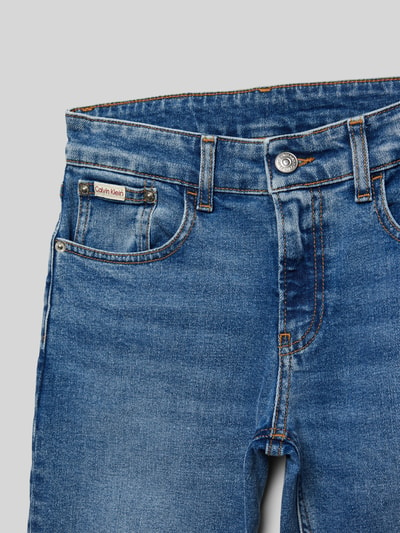 Calvin Klein Jeans Straight fit jeans met labelpatch Blauw - 2