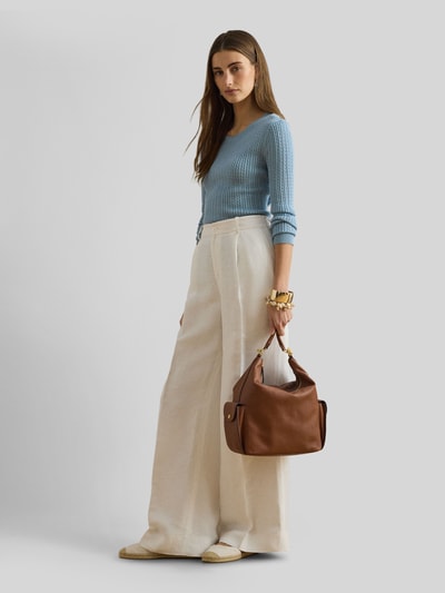 Lauren Ralph Lauren Umhängetasche aus echtem Leder Cognac 1
