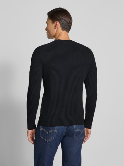 Marc O'Polo Regular Fit Strickpullover aus reiner Baumwolle - Marc O'Polo × DFB Travel Collection Dunkelblau 5