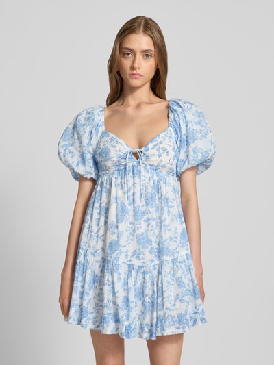 Gina Tricot Mini-jurk met pofmouwen Bleu - 4