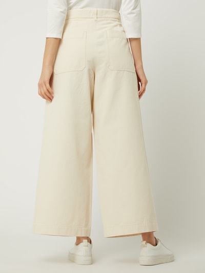 Weekend Max Mara Hose aus Twill mit weitem Bein Modell 'Nereo' Ecru 5