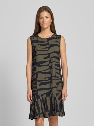 OPUS Knielanges Kleid mit Rundhalsausschnitt Modell 'Wenola' Petrol 4