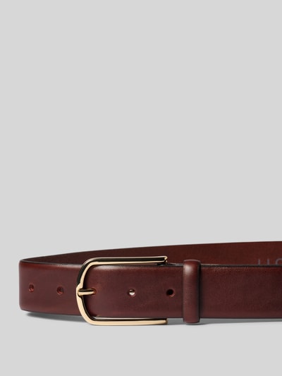 Produktfoto, Ledergürtel aus echtem Leder von LLOYD in Braun mit Dornschließe in metallic, klassische Passform, Breite 3 cm