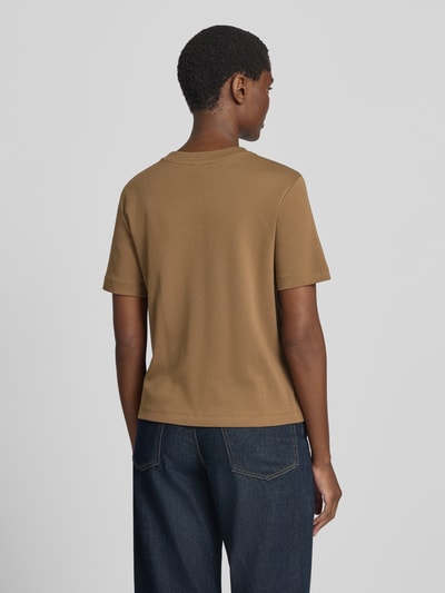 s.Oliver RED LABEL męski t-shirt o kroju regular fit z czystej bawełny Średniobrązowy 5