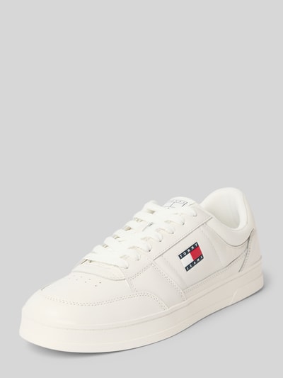 Tommy Jeans Lage sneakers van echt leer Ecru - 1