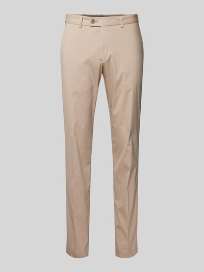 Hiltl Regular Fit Chino mit Bundfalten Modell 'Tarent' Beige 2