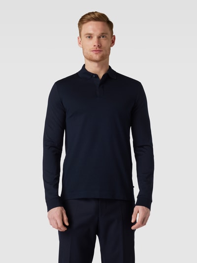 BOSS Poloshirt mit langen Ärmeln Modell 'Pleins' Marine 4