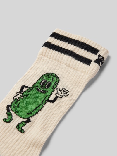 Happy Socks Socken mit Motiv-Stitching Modell 'Pickles' Offwhite 2