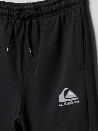 Quiksilver Szorty z dzianiny dresowej o kroju regular fit z nadrukiem z logo model ‘EASY DAY’ Czarny 2