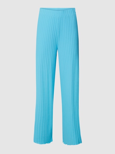 Rich & Royal Stoffen broek in geribd design Blauw - 2