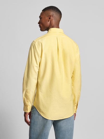 Polo Ralph Lauren Regular fit vrijetijdsoverhemd met logostitching, model 'Cub' Geel - 5