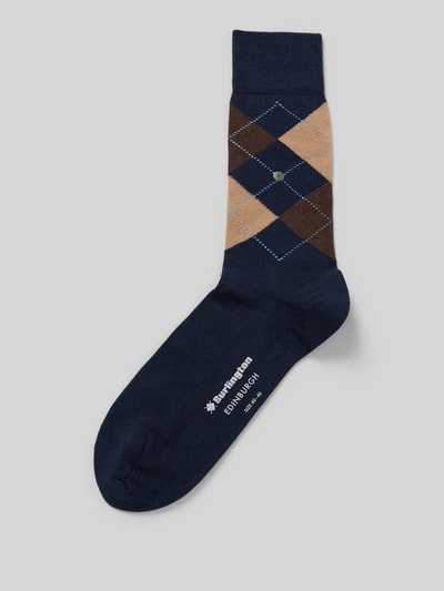 Burlington Sneakersocken mit Strukturmuster Dunkelblau 1