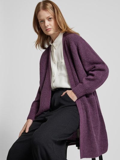 BOSS Orange Cardigan mit offener Vorderseite Modell 'FELVASSY' Aubergine 3