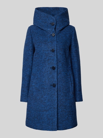 Milo Coats Lange jas met opstaande kraag, model 'Stella Blauw - 2